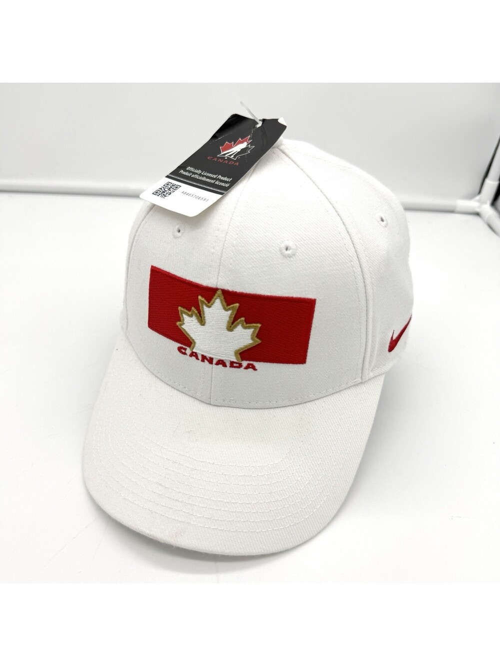 Nike Team Canada Hockey Legacy91 Hat Fitted Dri-FIT Olympic Sport White OSFA NWT